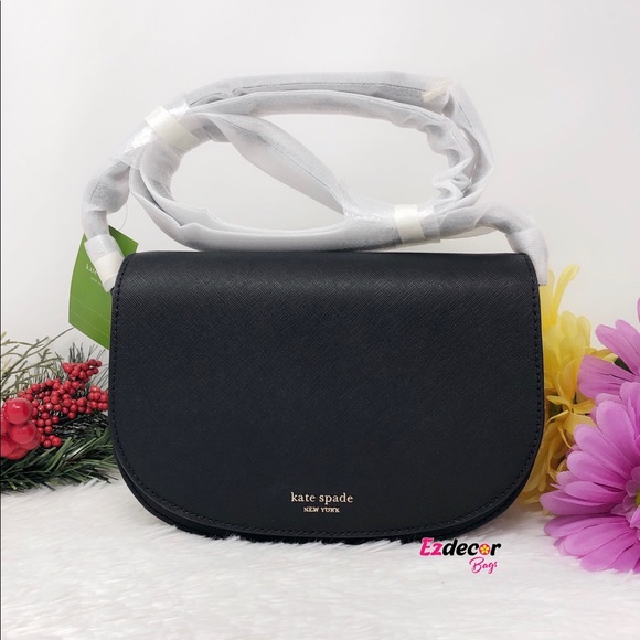 kate spade Handbags - Kate Spade Reiley Flap Leather Crossbody Bag Black